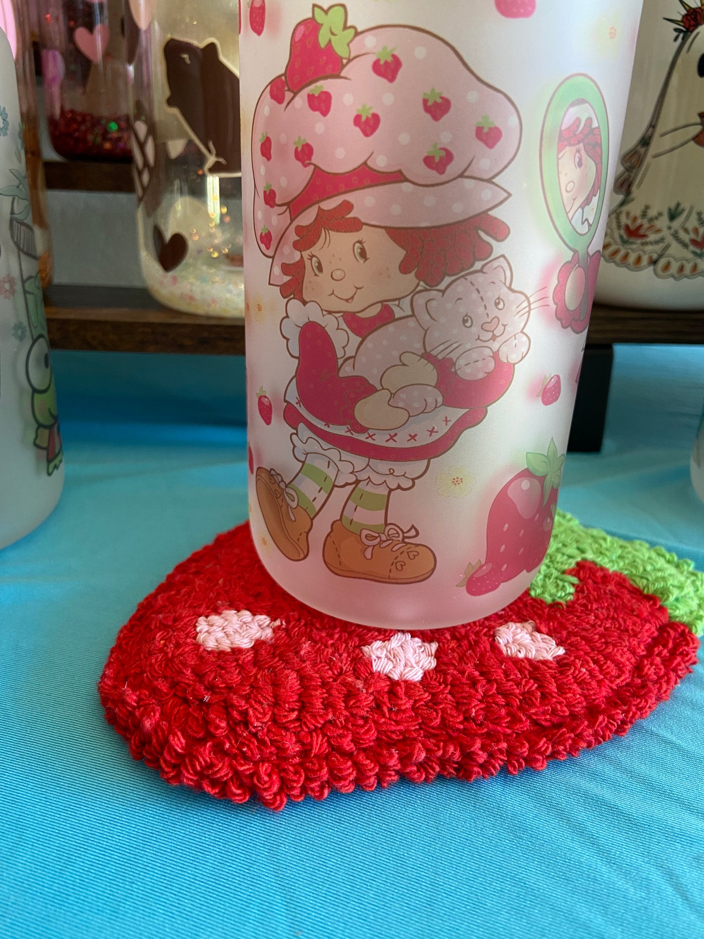 Strawberry Rug Coaster